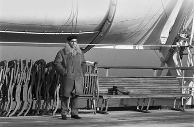 Na „Batorym” w dniu wyjazdu do USA, Gdynia, 1959. Dzięki uprzejmości R. Horowitza.